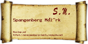 Spangenberg Márk névjegykártya